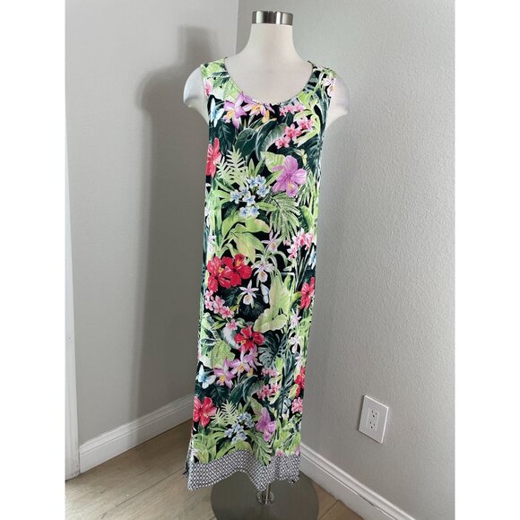 Tommy Bahama Dresses & Skirts - Tommy Bahama Womens Medium Floral Sleeveless Stretch Midi Dress‎ Vacation